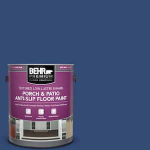 1 gal. #S-H-580 Navy Blue Textured Low-Lustre Enamel Interior/Exterior Porch and Patio Anti-Slip Floor Paint
