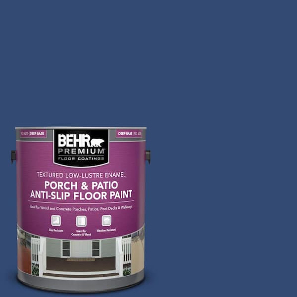 BEHR PREMIUM 1 gal. #S-H-580 Navy Blue Textured Low-Lustre Enamel Interior/Exterior Porch and Patio Anti-Slip Floor Paint