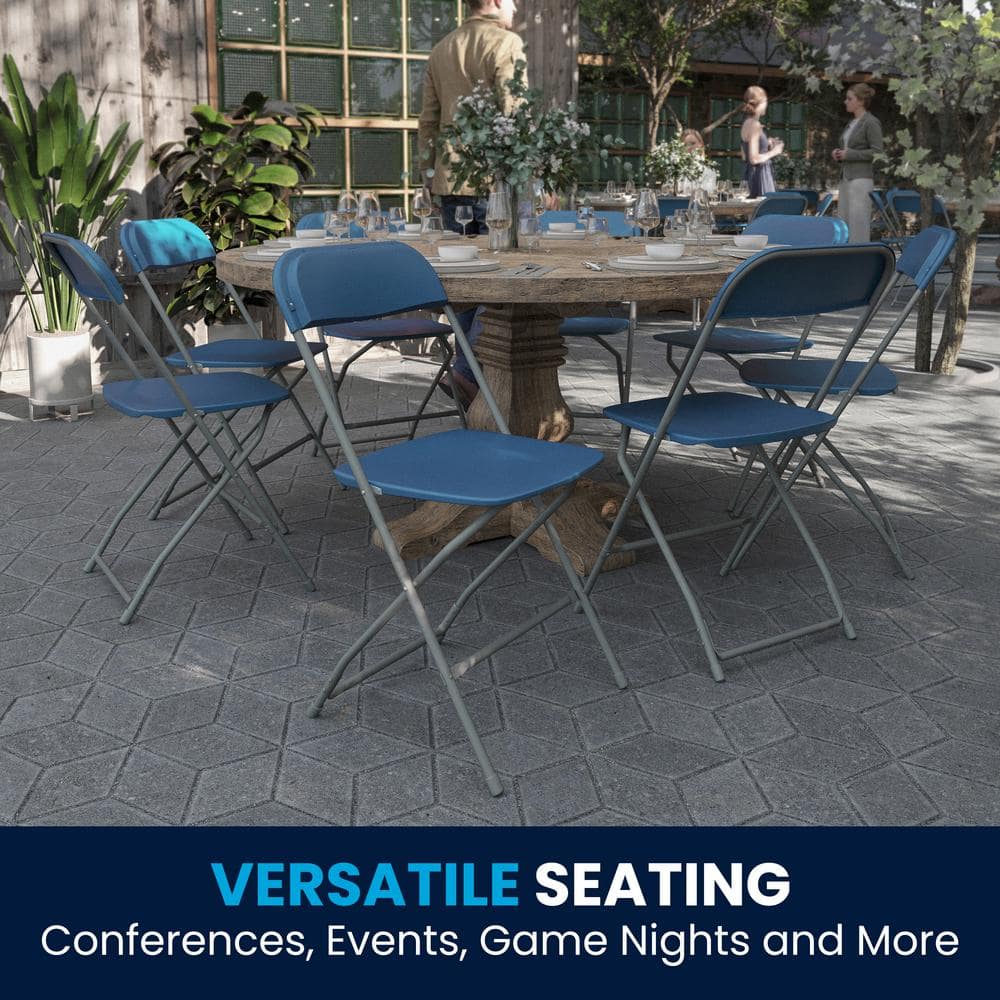 Blue Metal Folding Chairs