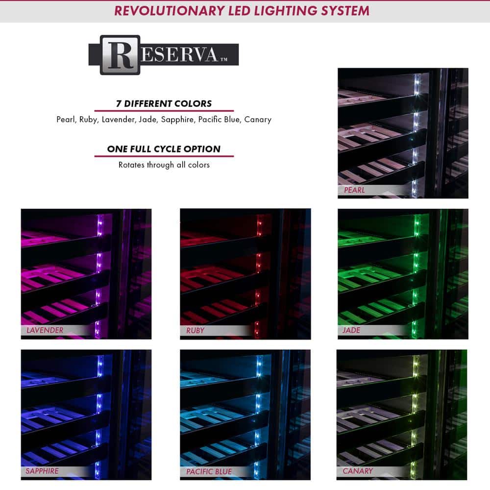 50 Bottle Dual Zone Black Stainless Steel Wine Refrigerator