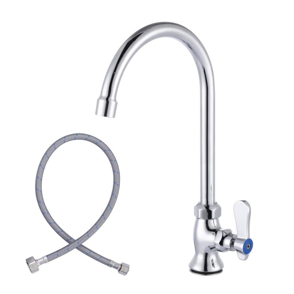 Brass Single Handle Deck Mount Standard Kitchen Faucet in Polished Chrome price history on PriceWatchPro