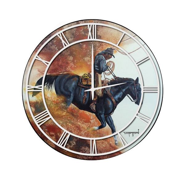 Unbranded "Hell Bent For Leather" Full Coverage Art and White Numbers Imaged Wall Clock