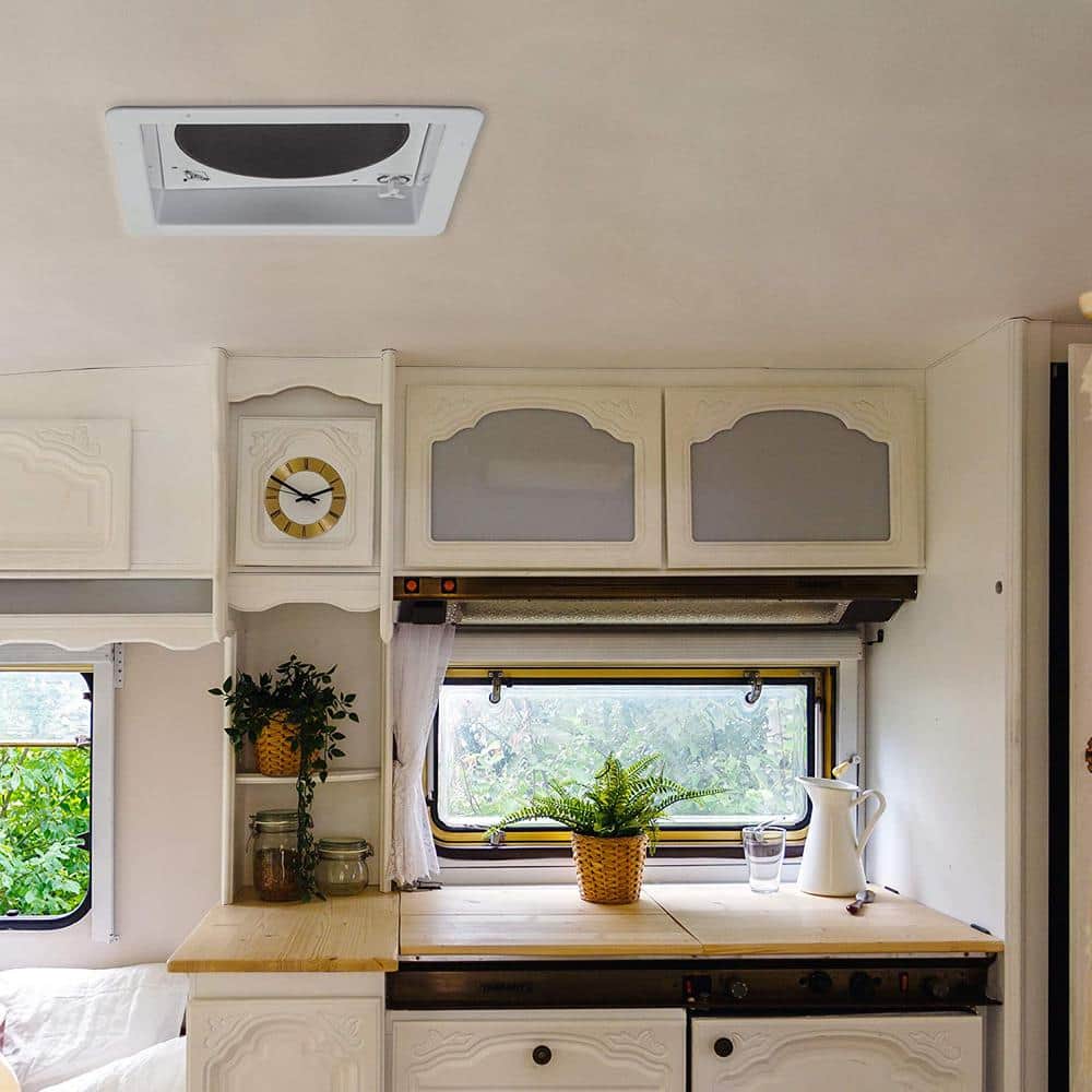 Hike Crew 14" White Roof Vent Fan with Remote Control