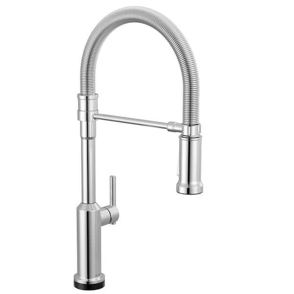 Cordova Touch2O Spring Spout Chrome 21.50 in. H Pull Down Sprayer Kitchen Faucet with 360° Swivel Spout