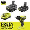 RYOBI ONE+ 18V Cordless 3/8 in. Impact Wrench Kit with 4 Ah Battery, 2Ah Battery, and 18V Charger PCL250K2SB