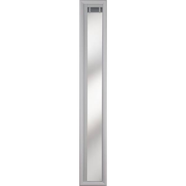 ODL Light-Touch Enclosed Blinds with Low-E Door Glass 8 in. x 64 in. x 1 in. with Full Sidelite with White Frame
