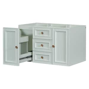 30 in. Wall Mounted Functional Storage Bathroom Vanity without Sink and Drawers, Cabinet Base Only, Green