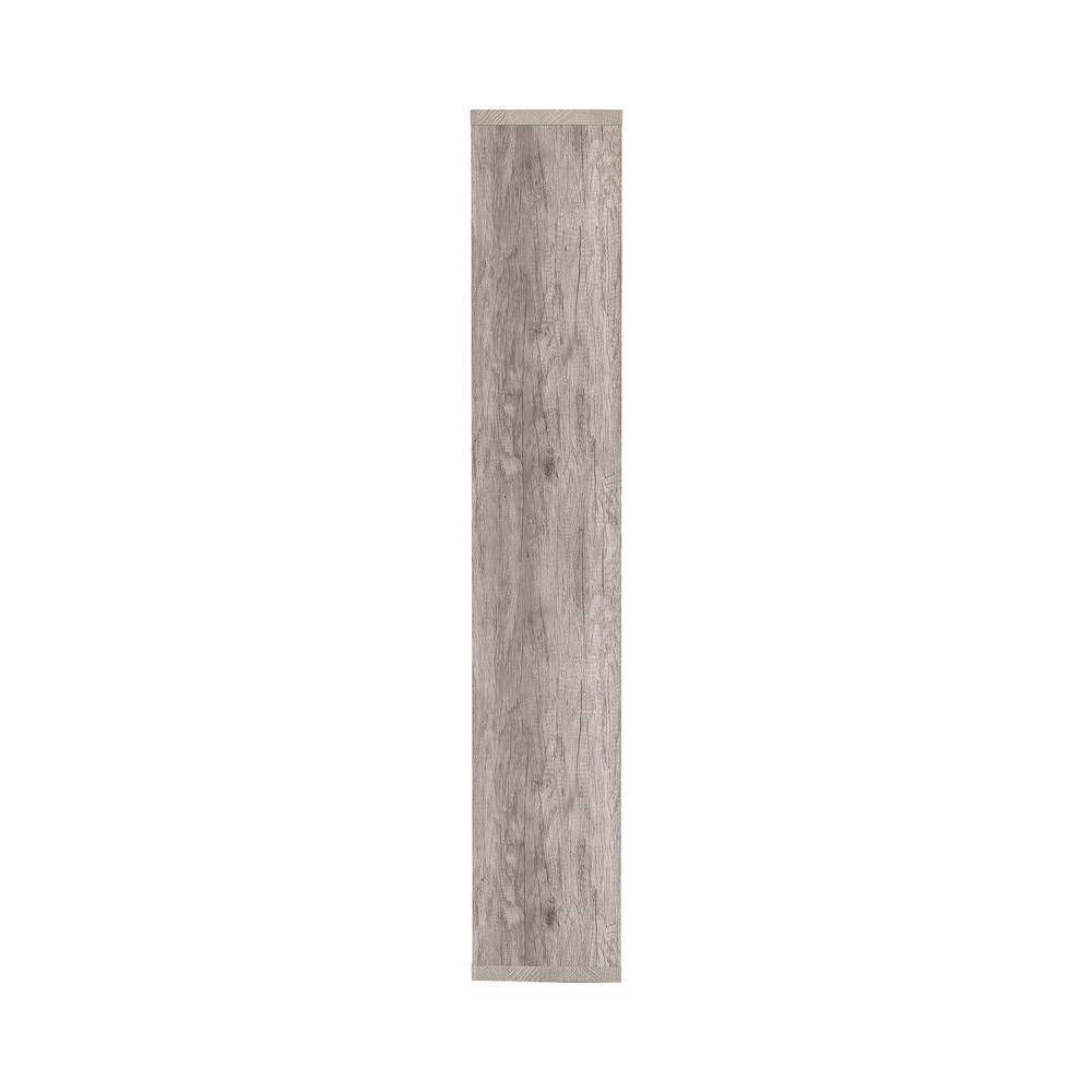 Transitional Driftwood Gray 70.75" Wooden Cube Bookcase