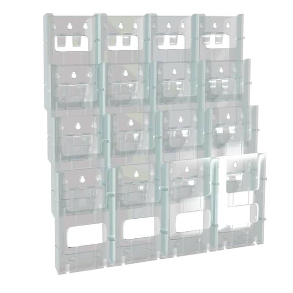 Azar Displays 16-Pocket Trifold Wall Mount Display