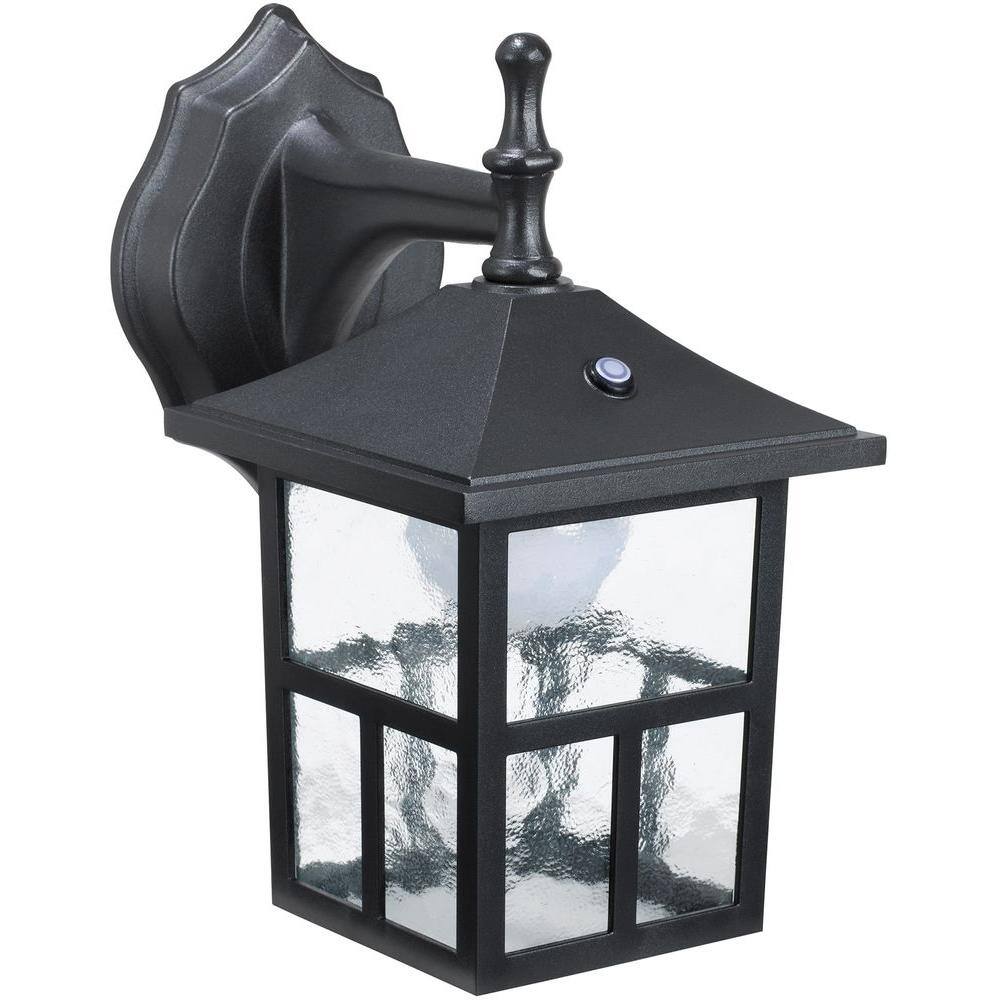 Hampton Bay Black Outdoor LED Wall Mount Lantern Set (2Pack) SS0303