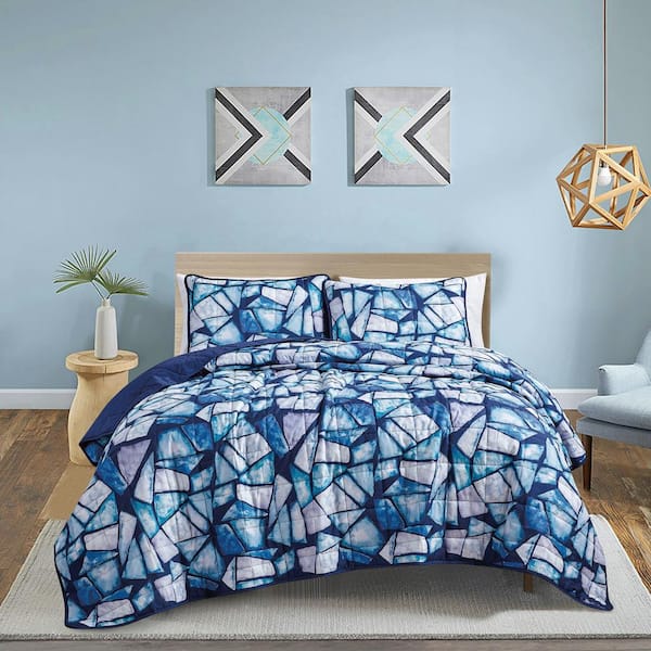 Shatex 3-Piece All Season Bedding King Size Comforter Set Ultra Soft Polyester Elegant Bedding Comforters