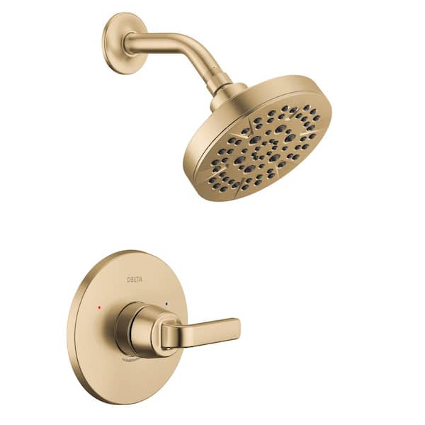 Lineax Gold 1-Handle Shower Trim in Champagne Bronze (Valve Not Included)