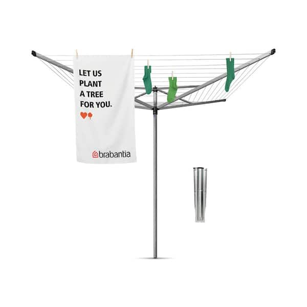 Herhaald Wolkenkrabber Papa Brabantia 116.1 x 116.1 in. Topspinner Outdoor Rotary Clothesline with  Ground Spike 310805 - The Home Depot