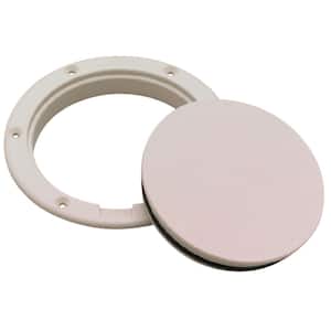 8-1/2 in. Hole ID Pry-Up Deck Plate in Arctic White