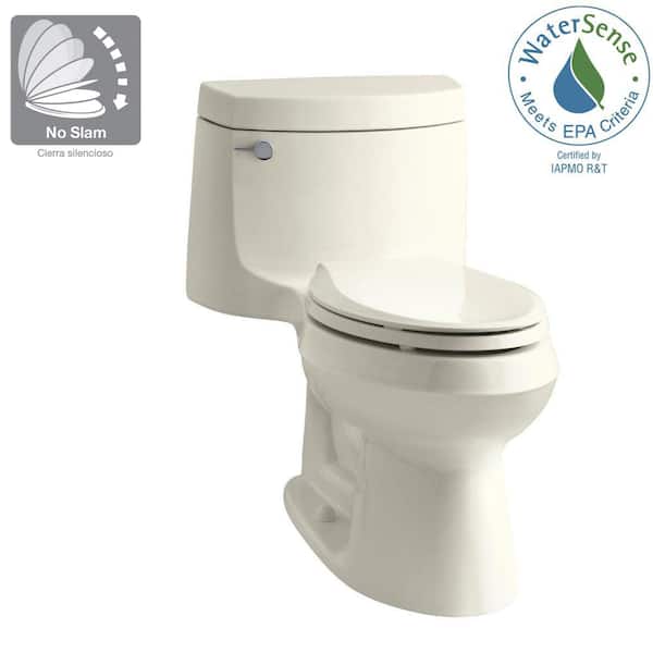 Kohler Cimarron 1 Piece 28 Gpf Single Flush Elongated Toilet With Aquapiston Technology In Biscuit Seat Included K 3828 96 The Home Depot - How To Remove Kohler Rialto Toilet Seat