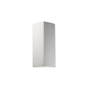 Ambiance 2-Light ADA Peaked Rectangle Bisque Wall Sconce