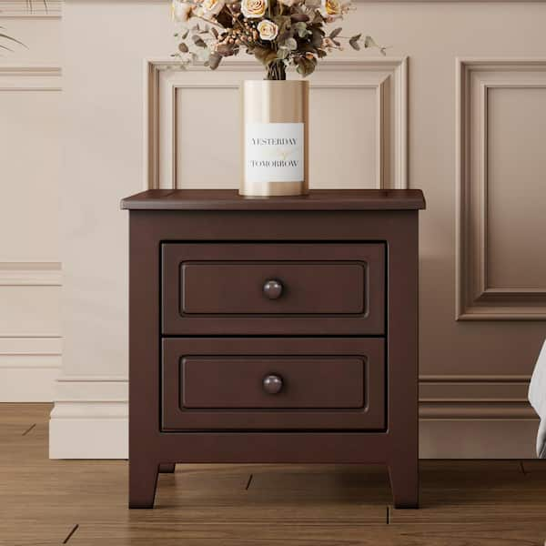 Dark walnut outlet nightstand