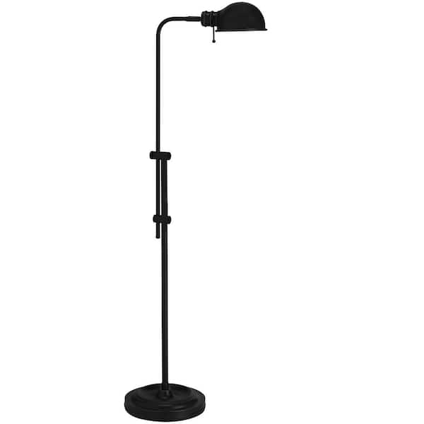 Dainolite Fedora 40 in Matte Black Indoor Floor Lamp LED Compatible