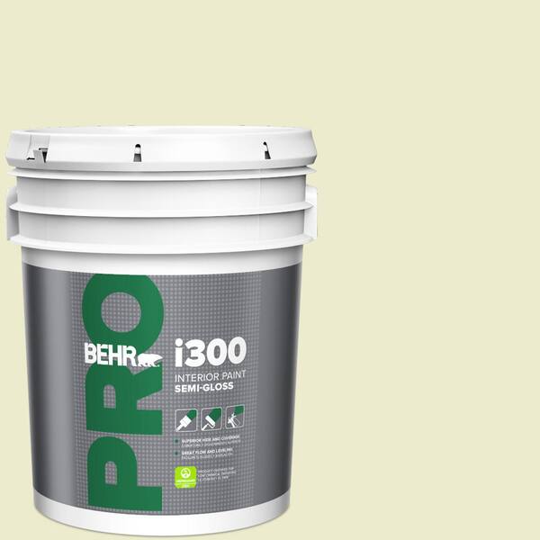 BEHR PRO 5 gal. #M340-2 Floating Lily Semi-Gloss Interior Paint