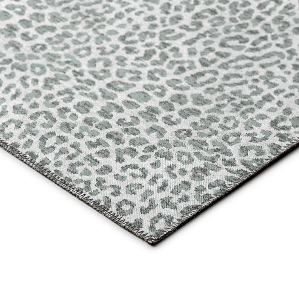 Safari Gray Chenille Rectangular 8' x 10' Washable Area Rug