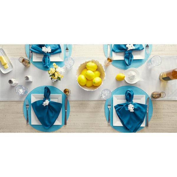 Aqua Round Woven Placemat (Set of 6)