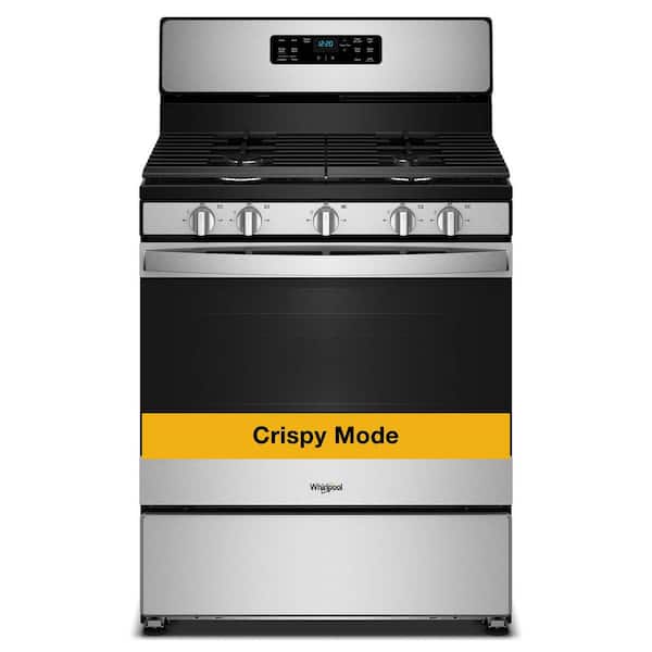 30 in. 4 Burners Freestanding Gas Range in Stainless Steel with Crispy Mode and Griddle Zone