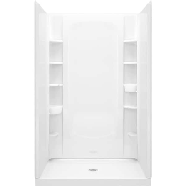 STERLING STORE+ 34 in. x 48 in. x 72-1/2 in. 4-Piece Shower Stall in White
