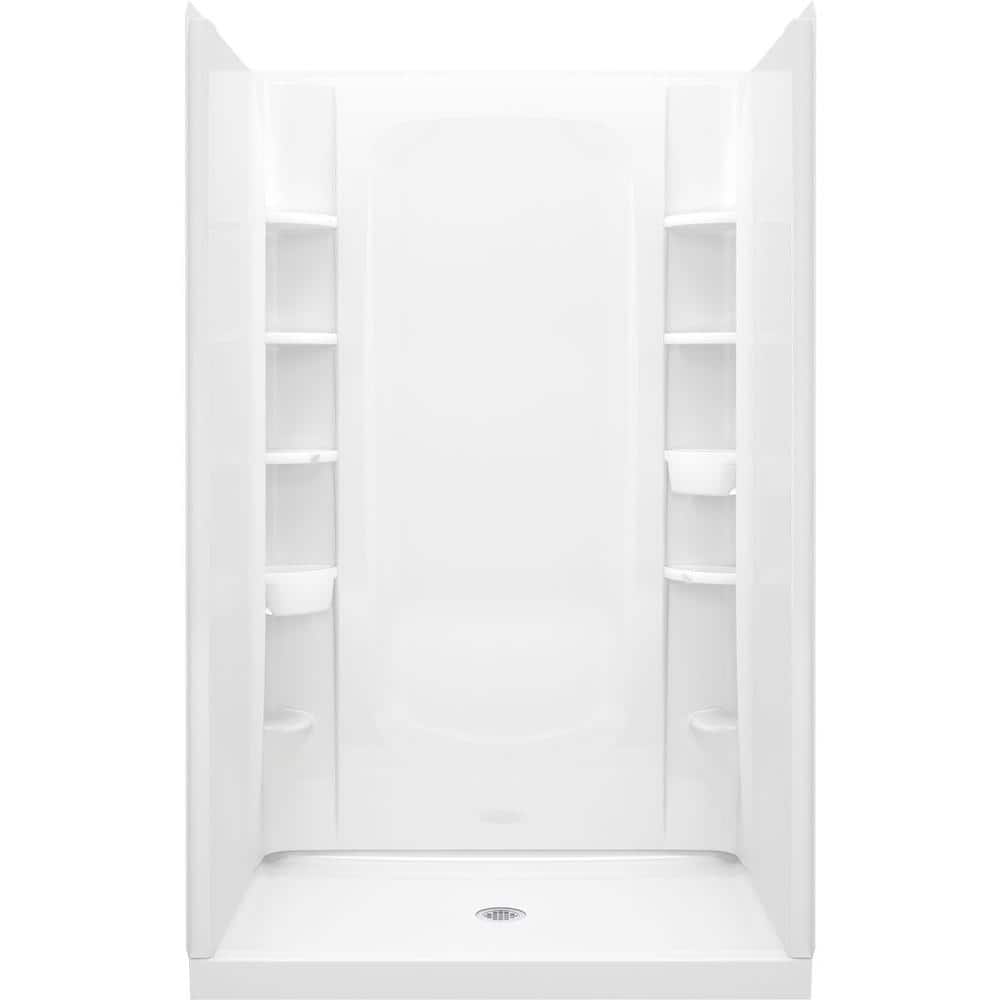 STERLING 34 in. x 48 in. x 72-1/2 in. 4-Piece Shower Stall with Age-in ...