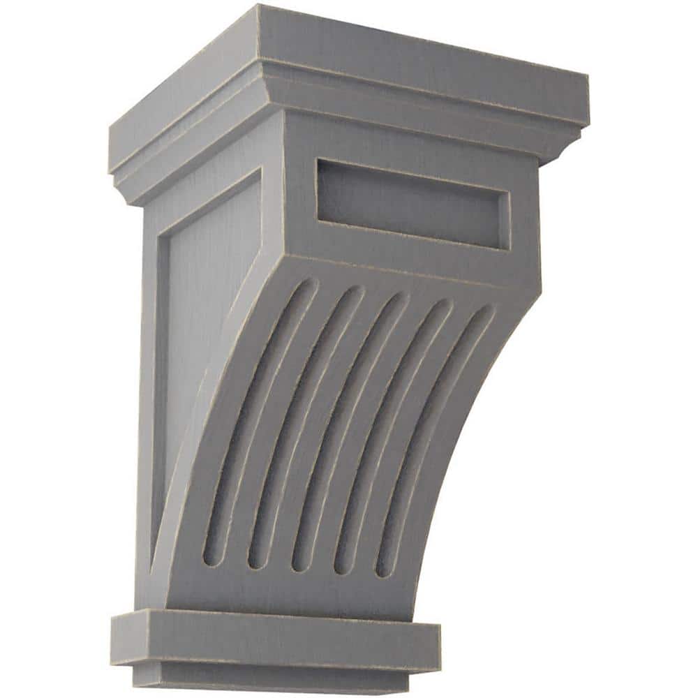 4-1/4 in. x 7 in. x 4-1/4 in. Pebble Grey Fluted Wood Vintage Decor Corbel price history on PriceWatchPro
