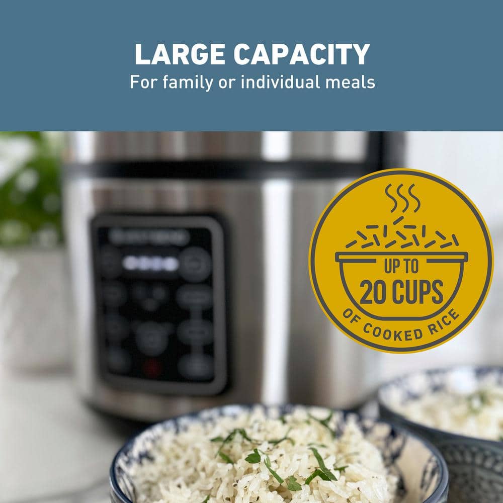 20 Cup Stainless Steel Multi-Function Electric Rice Cooker with Steamer