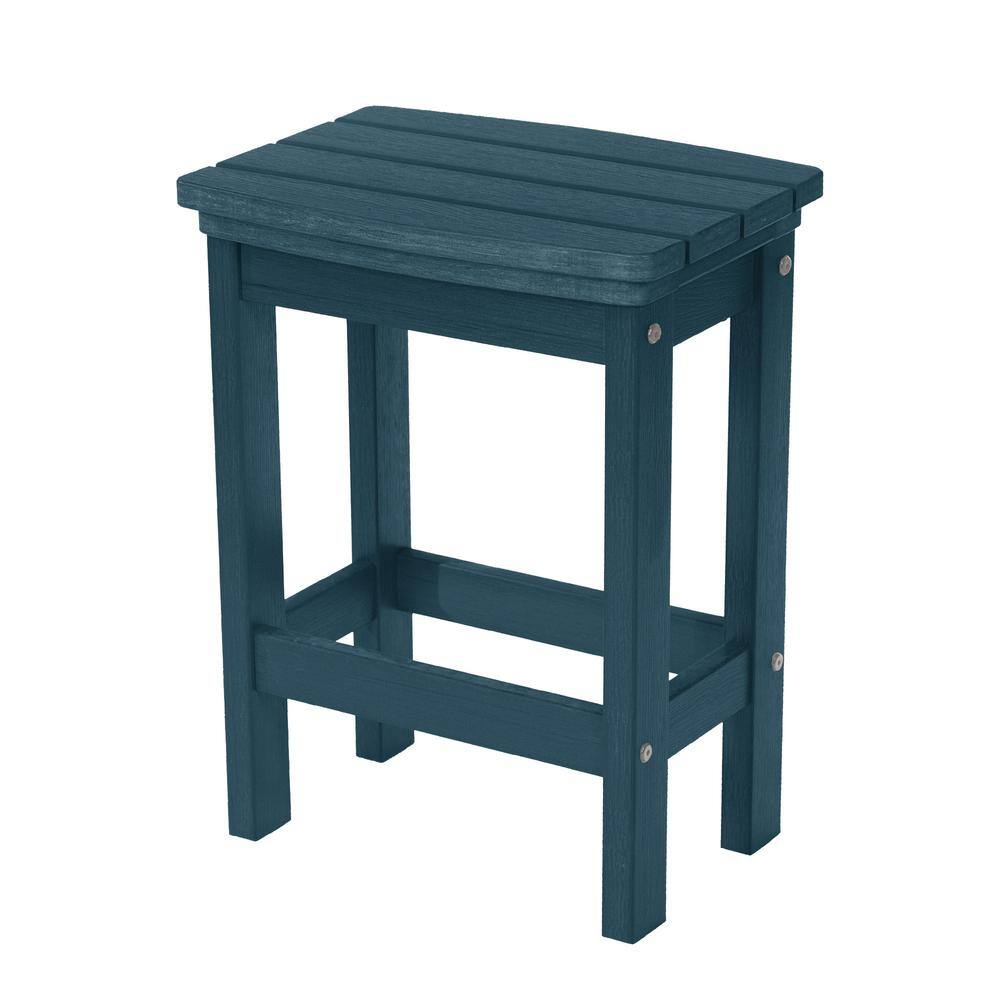 Nantucket Blue Recycled Plastic Outdoor Counter Stool