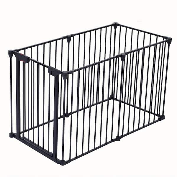 Around 0.000258 Acre Adjustable Safety Gate 6 Panel Play Yard Metal Doorways Fireplace Fence