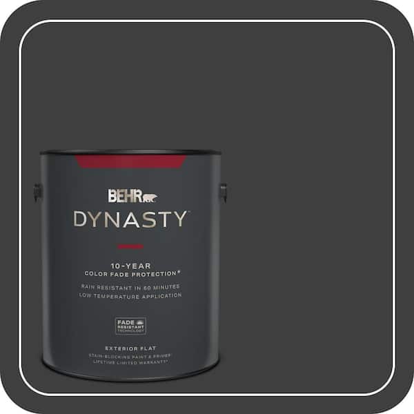 BEHR DYNASTY 1 gal. Black Flat Exterior Stain-Blocking Paint & Primer