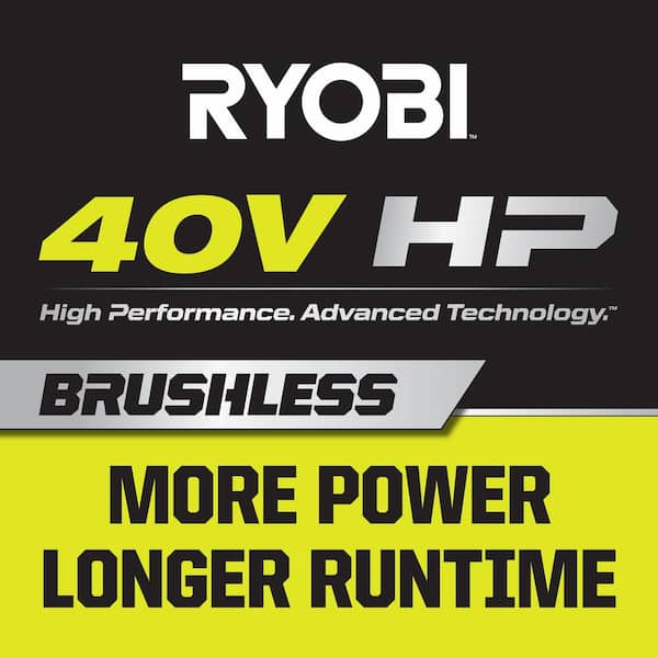 RYOBI RY40760-AC 40V HP Brushless 9 in. Edger w/ Extra Edger Blade, 4.0 Ah Battery and Charger - 2