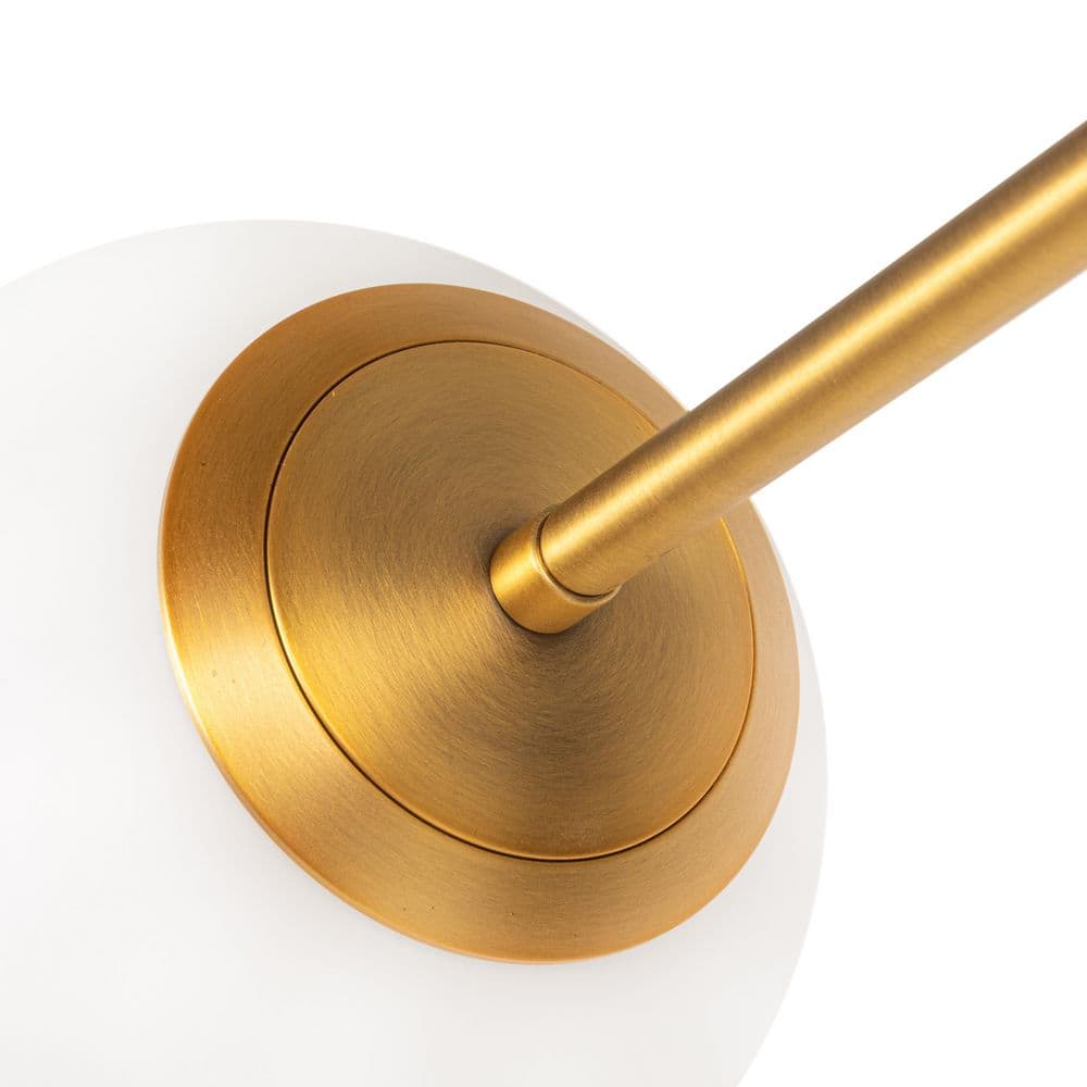 Brushed Gold and Opal Glass Globe Flush Mount Light