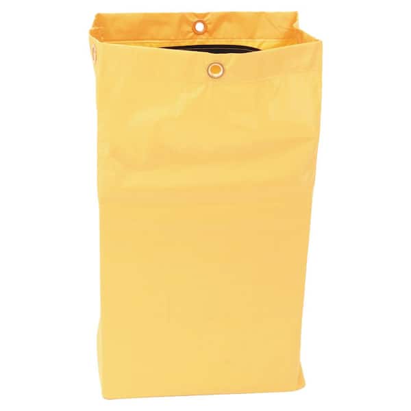 Rubbermaid High Capacity Janitor Trolley Yellow Vinyl Replacement Bag Collection 