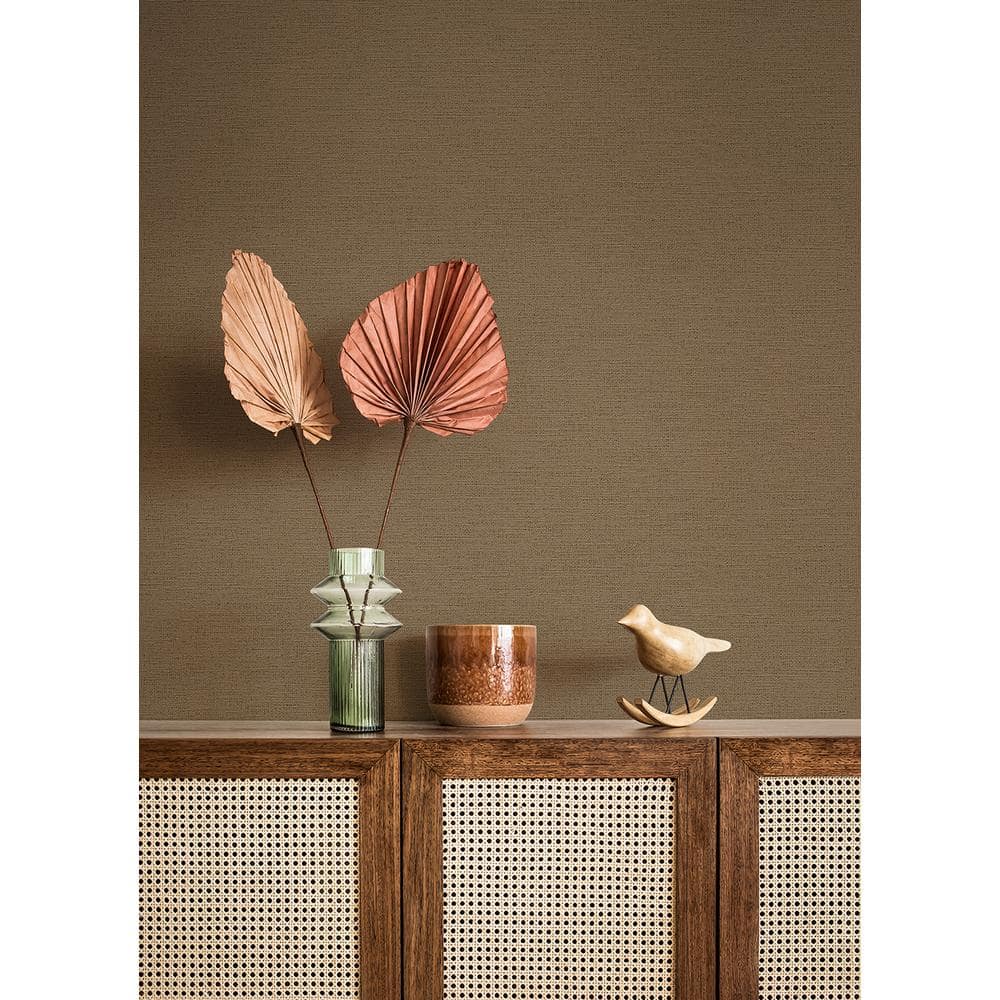 Brown Distressed Non-Woven Removable Wallpaper Roll