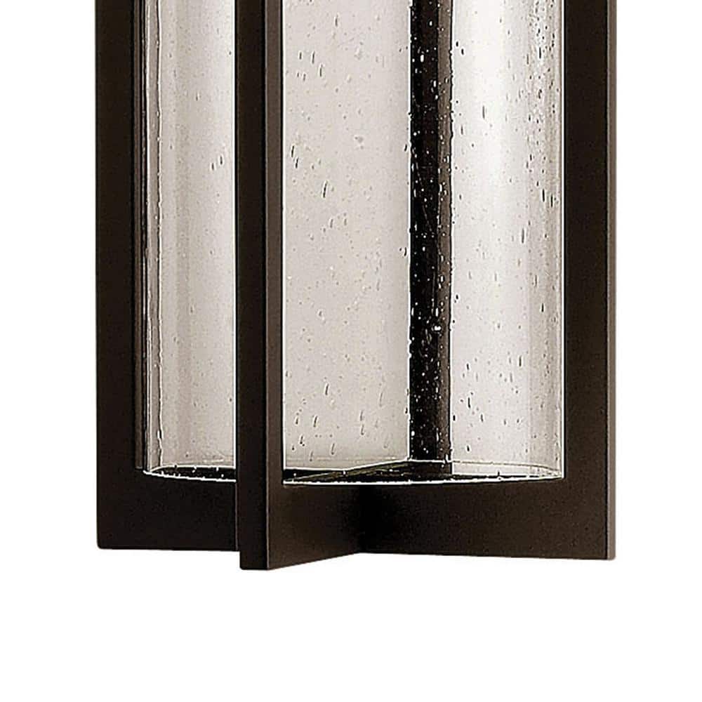 Buckeye Bronze Modern Outdoor Hanging Light with Clear Seedy Glass