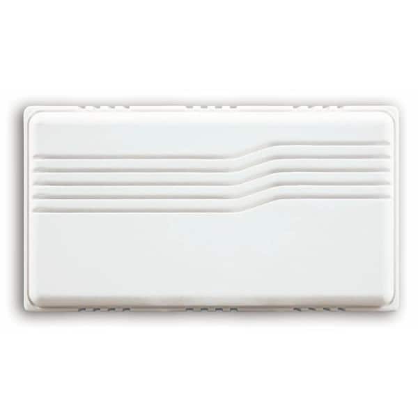 Heath Zenith Basic Wired White Covered Door Chime With Horizontal Lines