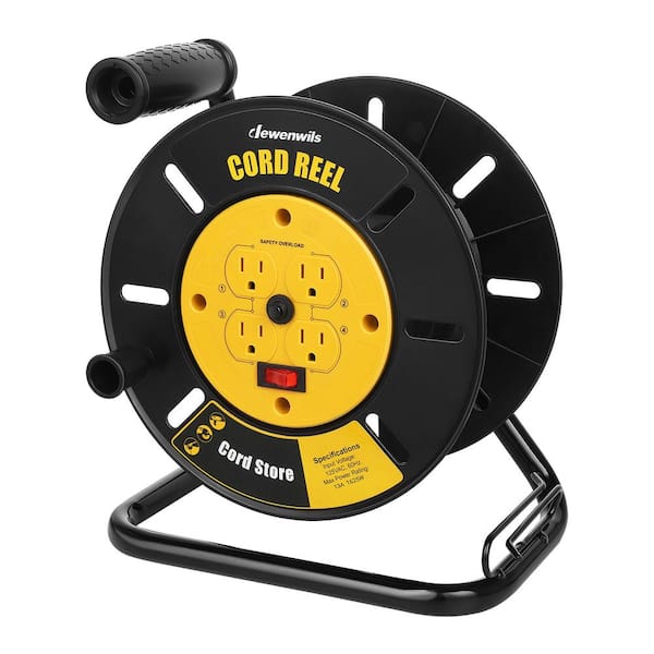 DEWENWILS Extension Cord Storage Reel ( Without Cord ) for 12/3,14/3,16/3 Gauge Power Cord HCRB00E