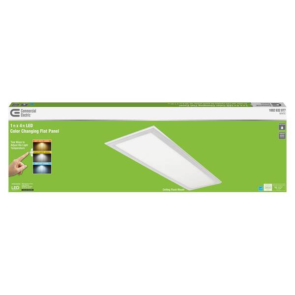 commercial electric 1x4 led flat panel