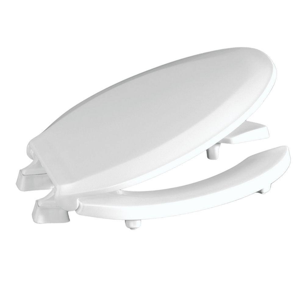 thumbnail interactive-video image 1 of Centoco Elongated Commercial Toilet Seat - Open Front Heavy Duty Plastic Made In USA 1 of 12