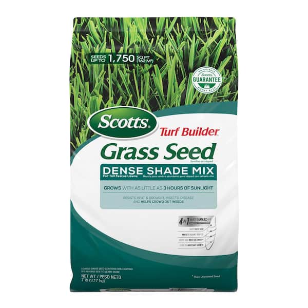 Scotts Turf Builder 7 lbs. Grass Seed Dense Shade Mix for Tall Fescue Lawns Grows With As Little As 3 Hours of Sunlight