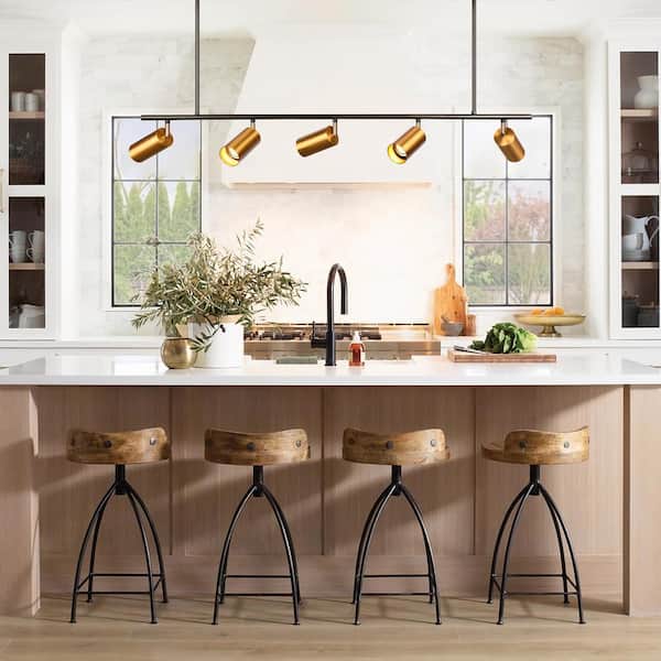 Vortex 4 ft. Gold Fixed Track Lighting Kit