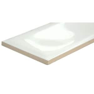 Estasi 2.95 in. x 11.81 in. White Glossy Ceramic Wall Tile (6.05 sq. ft./Case)