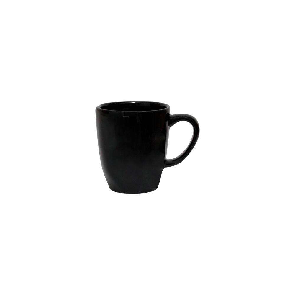 Manhattan Comfort RYO 14.20 oz. Black Porcelain Mugs (Set of 6) RM09 ...