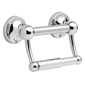 5 in. Traditional Toilet Paper Holder with Assist Bar in Chrome
