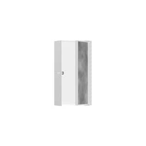 XtraStoris Rock 9 in. W x 15 in. H x 4 in. D Stainless Steel Shower Niche with Tileable Door in Matte White