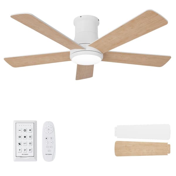 ❤️fanbim❤️ ZXXC 42 in. Indoor/Outdoor White Downrod Mount Ceiling Fan