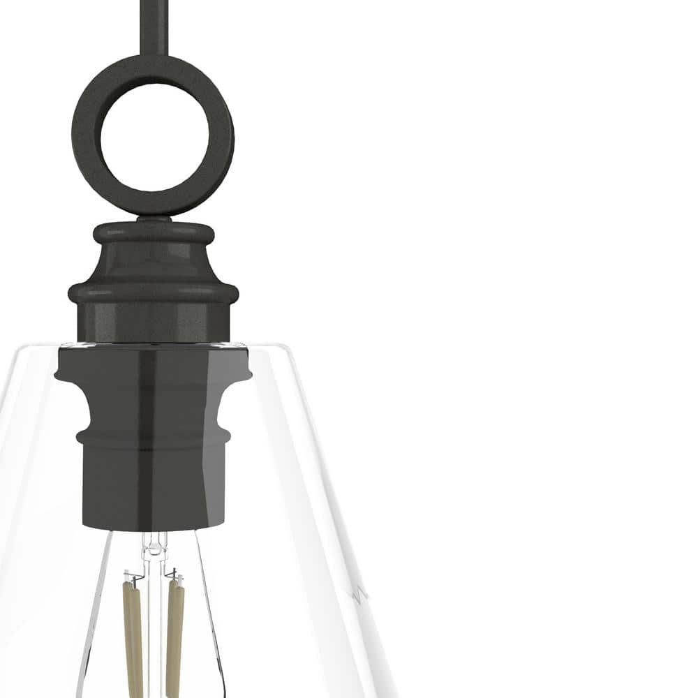 Noble Bronze 16" Glass Pendant Light with LED